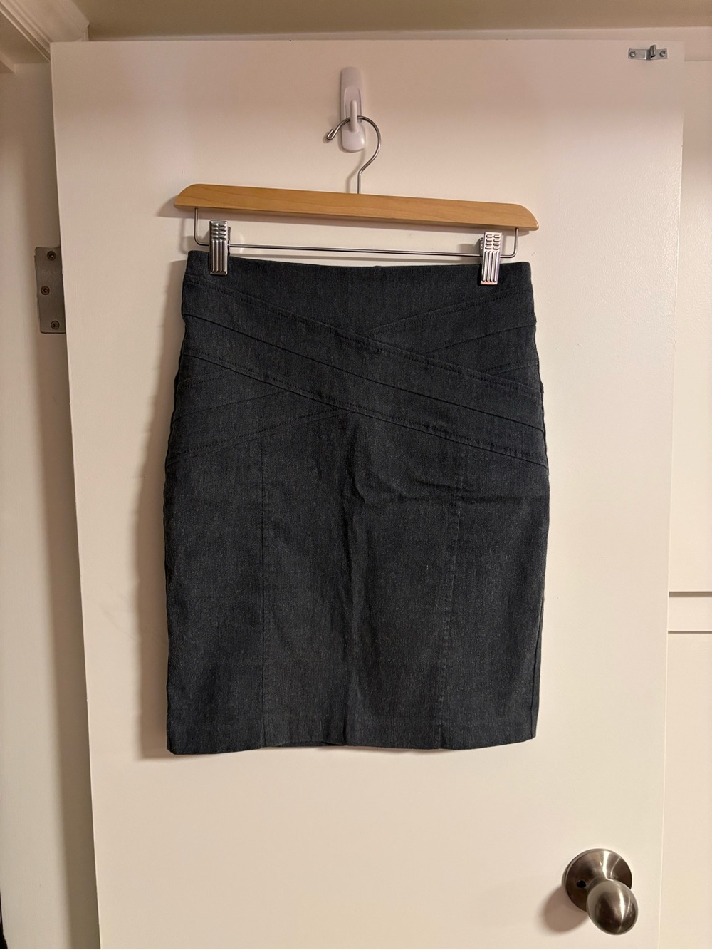 Dynamite Classic Dark Grey Pencil Skirt